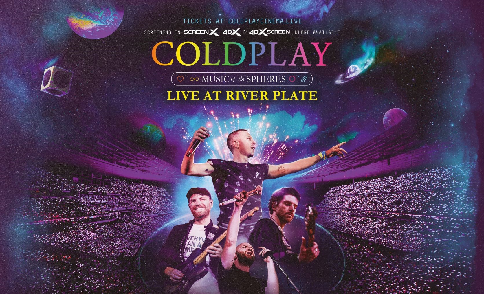 coldplay - música - concerto - conertos - cinema - nos - live concert - tour - tournée - argentina - river plate - digressão mundial