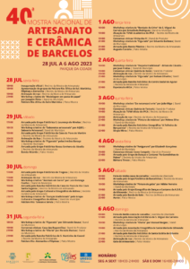 animação - gastronomia - música - workshops - oficinas - barcelos - capital do artesanato - feira de artesanato - mostra de artesanato - cidades criativas - rede de cidades criativas - cidade - artesão - artesãos - barro - olaria - figurado - linho - cestaria - vime - tapetes -