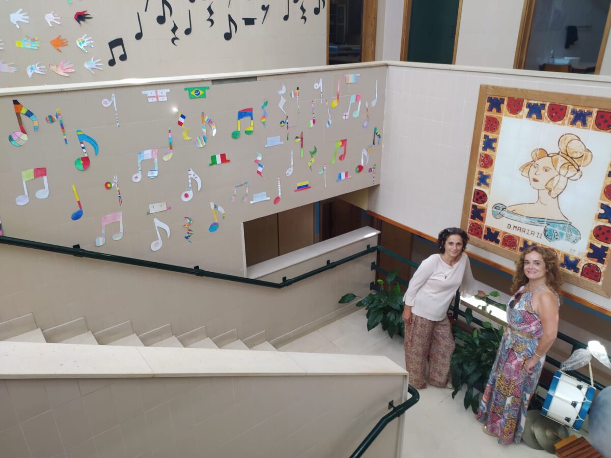 agrupamento de escolas d. maria ii - escola - música - ensino - educação - comunidade educativa - atividades pedagógicas - dia mundial da música - sofia costa - lúcia pinheiro - vila nova de famalicão