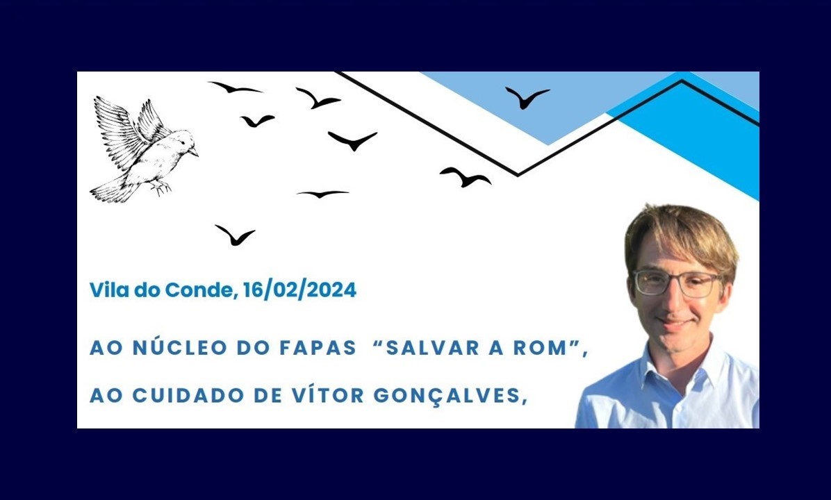 carta aberta - josé tiago de sousa - vila do conde -ambiente - sustentabilidade - salvar a rom - reserva ornitológica do mindelo - aves - praia - floresta - opinião - vítor gonçalves - fapas - associativismo ambiental - vítor gonçalves - núcleo fapas - "salvae a ROM" - mindelo - vila do conde